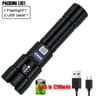 2000LM Tactical LED Flashlight With Power Display USB Rechargeable Zoom Torch For Camping Fishing   8