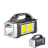 Powerful USB  Solar Rechargeable LED Flashlight  COB Camping Searchlight Torch With Power Bank Emer 7