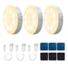 Motion Sensor LED Night Light USB Rechargeable  Wireless Closet  Cabinet Light For Kitchen Stairs W 7