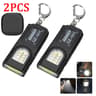 Mini COB LED Keychain Flashlight USB Rechargeable  Waterproof Pocket Work Light Keyring Lamp For Ca 9