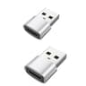 2 Pcs USB OTG Adapter Converter  USB Male To USBCMicro USB Female Type C Connector For MacBook Sams 7
