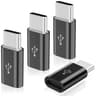 4 Pcs Micro USB To USBC OTG Adapter Cable  MicroUSB Female To TypeC Male Converter For Samsung Gala 6