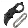 Stainless Steel Mini Keychain Knife  Peeler Fixed Blade EDC Tool With Chain For Camping Travel Pack 6
