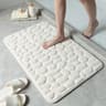 NonSlip Cobblestone Bath Mat  Thick Soft Absorbent Bathroom Rug For Shower  Tub  QuickDry Floor Mat 13