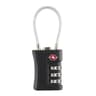 Portable TSA 3Digit Combination Wire Rope Lock  AntiTheft Padlock For Luggage Suitcase Backpack  Tr 6