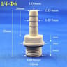 Barbed Hose Fitting Adapter 681012mm  18  14 Inches BSP Male Thread Plastic Connector For Pipe  Tub 7