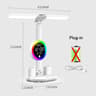 LED Desk Lamp With Fan  Clock Display Adjustable Brightness Reading Light For Study Night Light For 18