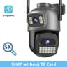 BESDER 15MP WiFi PTZ Outdoor Security Camera  Dual Screen TriLens 10X Zoom Color Night Vision IP66  7