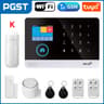PGST 103 Smart Home Security Alarm System  4G2G GSM WiFi Burglar Alarm With 24 In Screen RFID  PIR  6