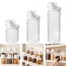 Transparent Food Storage Container With Pour Spout  Measuring Cup Lid  Cereal Sugar Beans Organizer 9