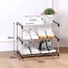 34 Tier Space Saving Shoe Rack Organizer MultiLayer Plastic Storage Shelf With Metal Pipes For Home 7