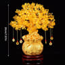 Golden Crystal Wealth Tree Desktop Ornament  Natural Money Bag Shaking Money Tree Gift For Home Off 7