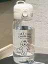 Large 20oz Kids Water Bottle With Straw  Lock Buckle  Leakproof DropResistant Cartoon Portable Plas 6