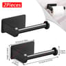 Stainless Steel Adhesive Toilet Paper Holder Set Of 2 No Drill Bathroom And Kitchen Paper Towel Rac 12
