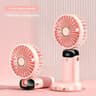 Foldable Handheld Mini Fan With Neck Hanging Design 5 Speed USB Rechargeable Fan With Phone Stand L 8