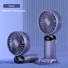 Foldable Handheld Mini Fan With Neck Hanging Design 5 Speed USB Rechargeable Fan With Phone Stand L 9