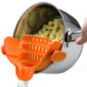 Adjustable Clip On Pot Strainer For Pots Pans And Bowls SnapOn Pasta Strainer For Fast Draining And 9