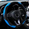 PU Carbon Fiber Leather Steering Wheel Cover No Inner Ring Universal Fit For 14515 In Car Wheels 8