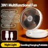 Foldable Desktop Fan Mini WallMounted Fan Rechargeable Portable Air Circulation Fan With Warm Night 7