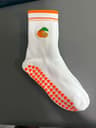 Womens Knitted Embroidered NonSlip Yoga Socks EU 3643  Silicone Grip Pilates  Fitness MidCalf Socks 18