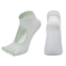 Womens Cotton FiveToe Backless Yoga Socks  Breathable AntiSlip Silicone Pilates  Ballet Grip Socks 15