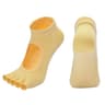 Womens Cotton FiveToe Backless Yoga Socks  Breathable AntiSlip Silicone Pilates  Ballet Grip Socks 17