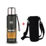 Large Capacity 304 Stainless Steel Thermos Bottle  Vacuum Insulated Tumbler With Carry Rope For Hot 12