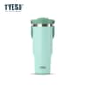 TYESO Large Capacity Stainless Steel Vacuum Tumbler With Handle  DualDrink Insulated Coffee  Water  9