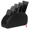 LMETJMA PU Leather Remote Control Holder  5 Compartment TV Remote Caddy  Desktop Organizer Tray 6