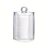 Round Clear Acrylic Makeup Organizer  Cotton Pad  Swab Storage Holder With Lid 7