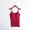 Womens Solid Padded Spaghetti Strap Cami  BuiltIn Bra Sexy Slim Tank Top 2024 12