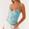 Y2K Sequin Pearl Halter Crop Top  Glitter Rhinestone VNeck Summer Camisole 5