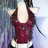 Gothic PU Leather Spike Tank Top  Rivet Y2K Cyber Punk Crop 13