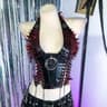 Gothic PU Leather Spike Tank Top  Rivet Y2K Cyber Punk Crop 17
