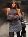 Tornova Trendix Backless Knit Tank Top  Long Sleeve Shawl 2Piece Set For Women 8