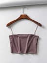 2024 Summer Sexy Elastic Cotton Crop Cami Tank Top For Women 8