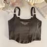 Y2K Shoulder Belt Iron Ring Crop Tank Top With BuiltIn Bra Pad  Embroidered Letter Slim Fit Cami 8