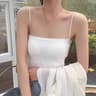 Womens Black Lace Trim Sleeveless Tank Top  Loose Cotton Blend Camisole Vest 15