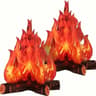 3D Halloween Cardboard Bonfire Centerpiece  Artificial Fire Fake Flame Decoration 5