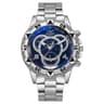 TVK Luxury Classic Business Mens Quartz Watch  Large Dial Blue Light ThreeEye Stainless Steel Wrist 7
