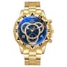 TVK Luxury Classic Business Mens Quartz Watch  Large Dial Blue Light ThreeEye Stainless Steel Wrist 9