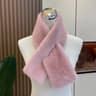 Luxury Faux Rabbit Fur Cross Collar Scarf  Womens Thick Winter Furry Neck Warmer 10