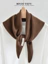 Australian Wool Knitted Triangle Scarf  Womens Warm Autumn Winter Neck Shawl 9