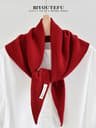 Australian Wool Knitted Triangle Scarf  Womens Warm Autumn Winter Neck Shawl 19