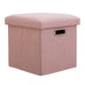 Folding Storage Ottoman Cube  Collapsible Footrest Stool With Padded Lid For Living Room  Dorm 16