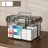 ClearView Plastic First Aid Storage Box With Removable Tray  Thickened Medicine Organizer Chest 7
