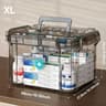 ClearView Plastic First Aid Storage Box With Removable Tray  Thickened Medicine Organizer Chest 8