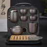 Portable Ceramic Kung Fu Tea Set With Travel Bag  Traditional Chinese Gaiwan Tea Ceremony Set 6