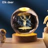 3D Crystal Ball Solar System LED Night Light  Astronaut Moon Planet Glass Globe Decor 6