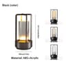 Rechargeable Cordless LED Table Lamp  Touch Dimmable 3 Color Bedside  Restaurant Desk Light 6
